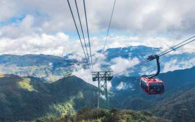 view cáp treo đi fansipan