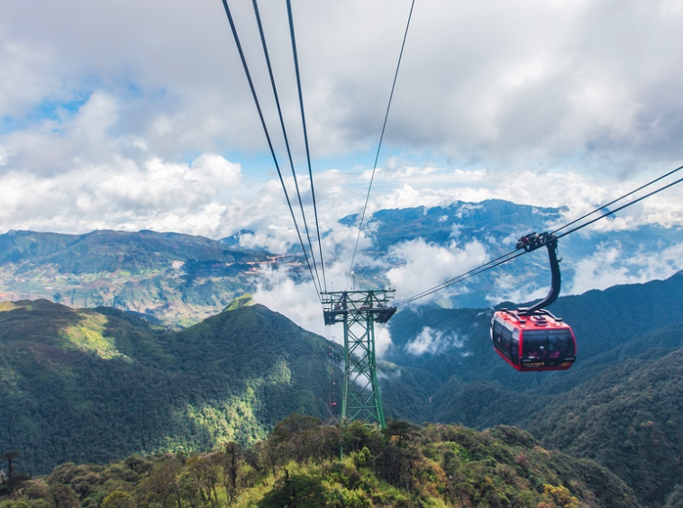 view cáp treo đi fansipan